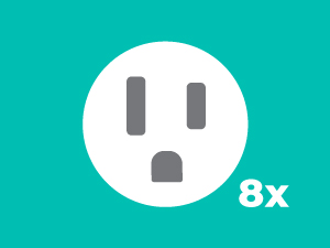 8 Outlets Icon - KMC