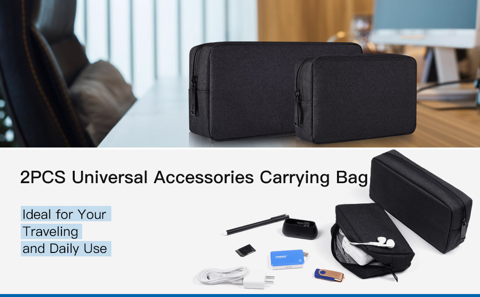 2PCS Electronics Accessories Bag