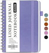 LEAGIM Lined Spiral Journal Notebook for Women & Men, College Ruled Hardcover Notebook for Work &...