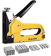 Upholstery Staple Gun Heavy Duty, YEAHOME 4-in-1 Stapler Gun with 4000 Staples, Manual Brad Naile...