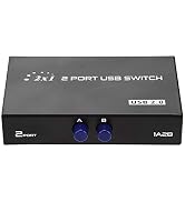 ASHATA USB 2.0 Peripheral Sharing Switch,2/4 Port USB 2.0 Manual Sharing Switch Switcher Box for ...