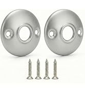 Siwil Door Knob Rosettes, Backplates for Doorknob or Lever, Satin Nickel Round Hole Cover Plate R...