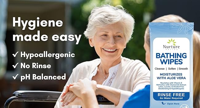 aloe vera, mosturizing wipes for bedridden elderly