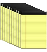 10 Pack Yellow Legal Pads 8.5x11 Wide Ruled Yellow Notepad 8.5x11 Note Pads | 28 Lines Wide Ruled...