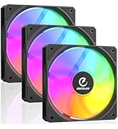 GSCOLER FA120B ARGB PC Fans 3 Pack, Quiet 120mm Computer Case Fans with PWM Smart Speed Control &...