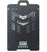 MNGARISTA 1 Pack Badge Holder Carbon Fiber with 4 Locking Points for Hold ID Card Tight, Slim Des...