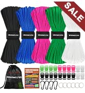 WEREWOLVES Paracord 550lb Paracord Variety Supplies – Type III Paracord Set – 100 Feet Spools of ...