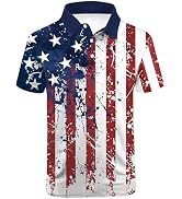 ZITY Men's Flag Golf Polo Shirts Short Sleeve Tactical Collared Shirt Men Outdoor Moisture Wickin...