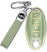 MILD EAST 4 Button Key Fob Cover for Altima Armada Maxima Murano Pathfinder Rogue Infiniti, Soft ...
