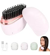 Mini Straightener, New Cordless Rechargeable Portable Hair Straightener Brush, 3-Speed Temperatur...