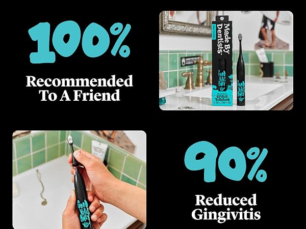 Made by Dentists Sonic X Electric Toothbrush + Replacment Heads- Good Vibes Only