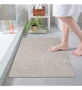 Yancorp Ultra Thin Bath Mat & Rug Rubber Backed Non-Slip Bathroom Mats, Quick Dry Shower Rugs Und...