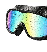 Keshoyal Swim Goggles Adults Women 2 Pack Anti-Fog Water Swimming Glasses for Men, Clear Beach UV...