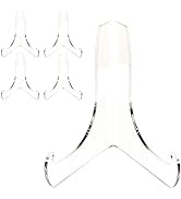 Boloyo 60-Degree Angle Acrylic Plate Stand , 3 inch 5PC Clear Acrylic Display Easel, Clear Tablet...