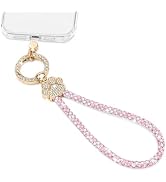XYZ Crystal Phone Charm, Sparkling Bling Lanyard for Women Girls, Cute Paw Print Wrist Strap for ...