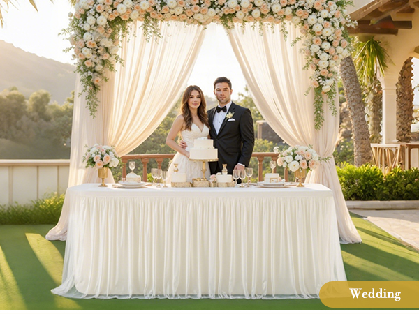 ivory tablecloths for 6 foot rectangle tables