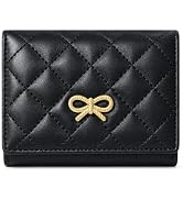 Sunwel Fashion Quilted Wallets Girls Cute Coquette Bow Small Wallet Card Holder ID Window Purse f...