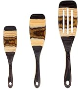 MYRAINBOW Spurtle Set, Wooden Utensils for Cooking, Kitchen Utensils Set, Pakkawood Kitchen Cooki...