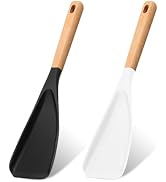 ?Casbomy Cooking Spoon for Nonstick Cookwares, 2PCS Cooking Spoon and Rice Scooper for Nonstick C...