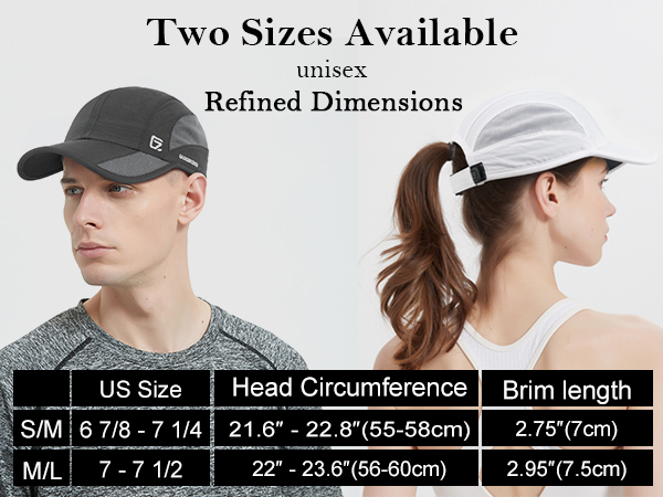 Two sizes available for men and women