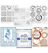 GLOBLELAND 3 Sheets Circle Confetti Clear Stamp for Scrapbooking 5.91x5.91inch Water Ripples Back...