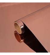 BESWEE Gold Glossy Metallic Wallpaper Reflective Flexible Mirror Sheet Kitchen Non Glass Adhesive...