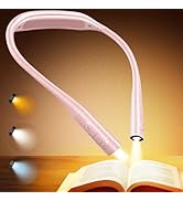 Glocusent Lightweight Neck Light for Reading in Bed, 1200mAh Rechargeable Book Light, Hands-Free ...