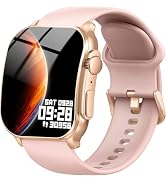 Smart Watch, 2.01" AMOLED Curved HD Full Touch Screen, Compatible with iOS & Android for Daily Wo...