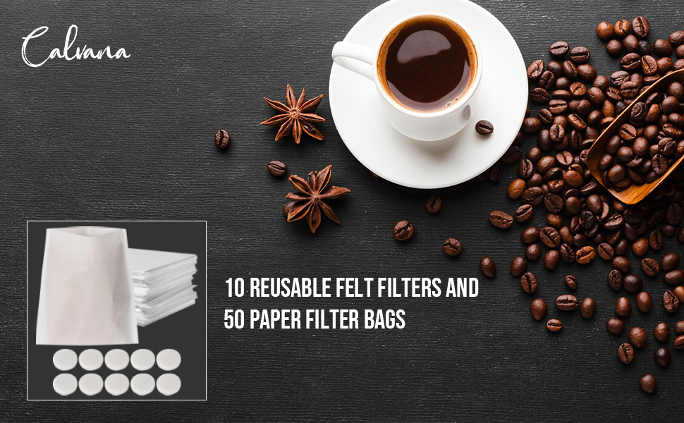 10.REUSABLE FELT FILTERS AND50 PAPER FILTER BAGS