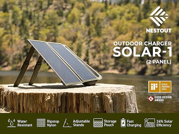 Nestout Outdoor Charger Solar 2 Panel
