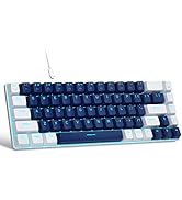 Portable 60% Mechanical Gaming Keyboard, MageGee MK-Box LED Backlit Compact 68 Keys Mini Wired Of...