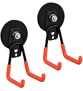ULIBERMAGNET Heavy Duty Large Garage Magnet Hooks, 2 Pack Strong Storage Utility Magnetic Hooks w...