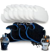 NEWKE 12 Pack Upgraded Canister Filter Pads for AMOSIJOY 172/225/265GPH Aquarium External Filter,...