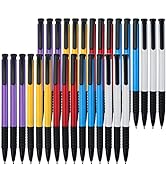Maikedepot Ballpoint Pen, 30pcs Retractable Rolling Ball Pens 1.0mm Fine Point Pens Black Ink Jou...