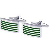 Salutto Men's Five Striped Cufflinks with Gift Box