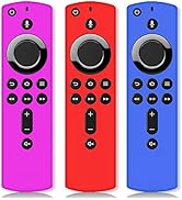 ONEBOM (3 Pack) TV Remote Cover Case, Silicone Remote Cover, Remote Control Cover (Red Blue Purpl...