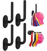 Eiito Hat Hooks for Caps Storage-4Pack,Multi-Purpose Hat Organizer,Strong Adhesive Hat Racks for ...