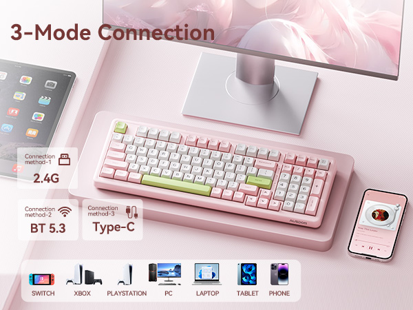 3-mode connection mechanical keyboard