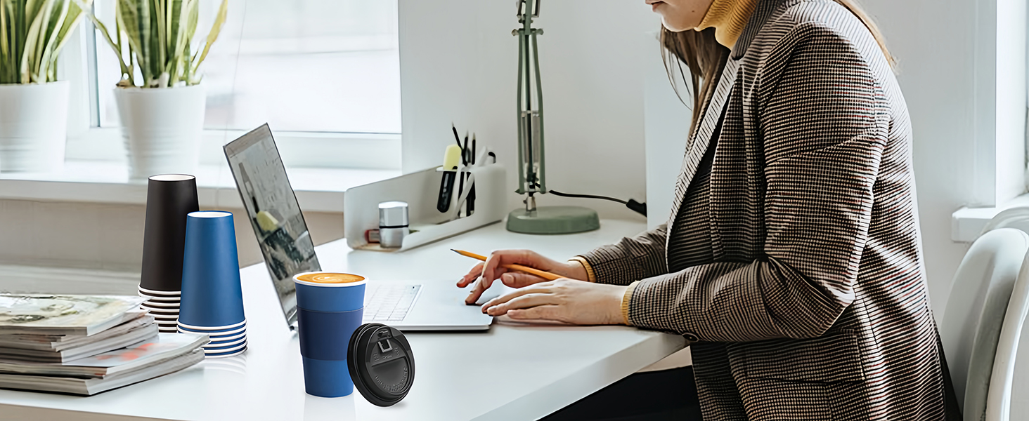 SIUQ Thickened Hot Paper Cups keep your hot beverages hot throughout the day.