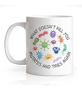 Gkodw Tries Again Funny 11oz Double-Sided Ceramic Mug, Microbiologist Coffee Mug for Men Women, S...