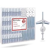 Bemaka 192Pcs 1/8 Inch Toggle Bolts, Heavy Duty Drywall Anchors and Screws Kit, Butterfly Anchors...