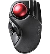 ELECOM HUGE Trackball Mouse, 2.4GHz Wireless, Finger Control, 8-Button Function, Precision Optica...