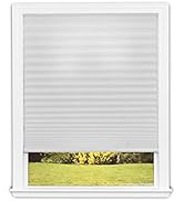 Redi Shade No Tools Easy Lift Trim-at-Home Cordless Pleated Light Filtering Fabric Shade White, 3...