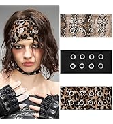 Mesovor 3 Pack Fashion Grommet Wide Headbands for Women, Hollow Out Eyelets Elastic Head Bands | ...