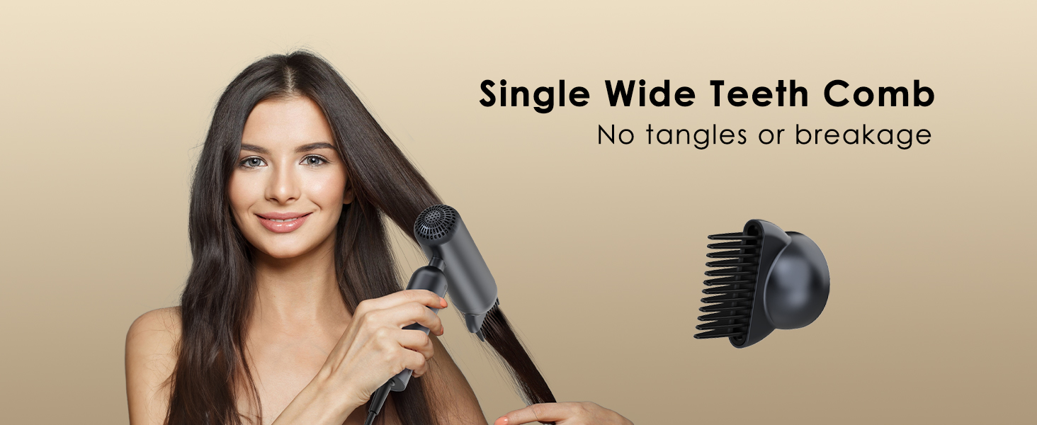 hair dryer with comb