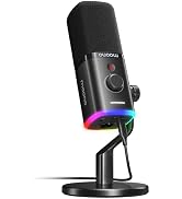 MAONO USB/XLR Podcasting Microphone for PC, Gaming Streaming Dynamic Mic with Mute Button, RGB, D...