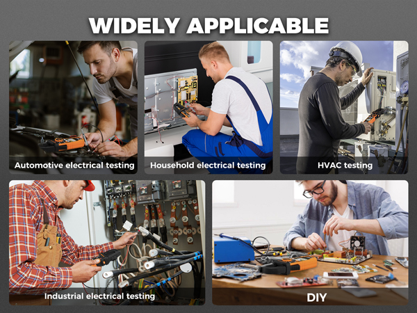 WIDELY APPLICABLE: Automotive Household Industrial HVAC electrical testing DIY
