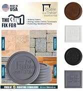 Stable the Table-6 Pack-Grey Round, Furniture Leveler & Riser, Anti-Slip Sofa Gripper for Hardwoo...