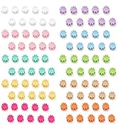 Mini Flower Hair Clips, 100Pcs Colorful Mini Baby Hair Clips, Daisy Flower Clips Pins Hair Barret...