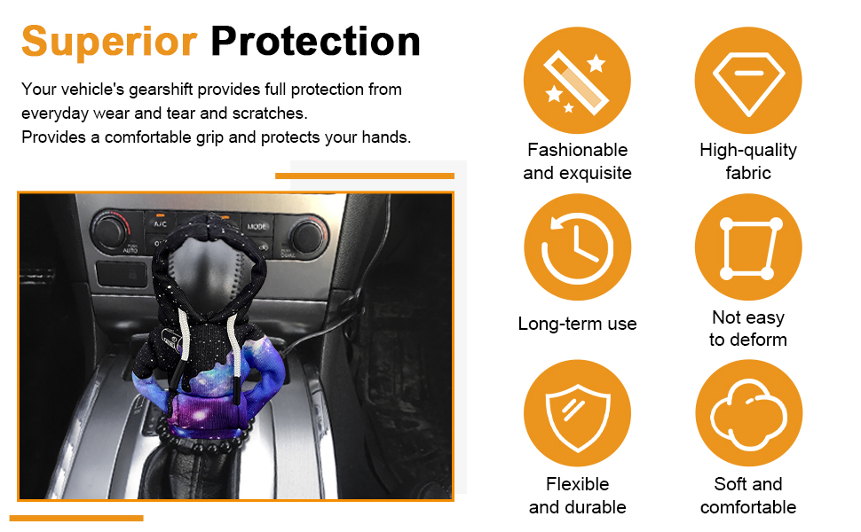Your vehicle's gearshift provides full protection from everyday wear and tear and scratches.